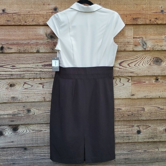 Vince Camuto career 2 tone blk/what dress NWT - Picture 7 of 7